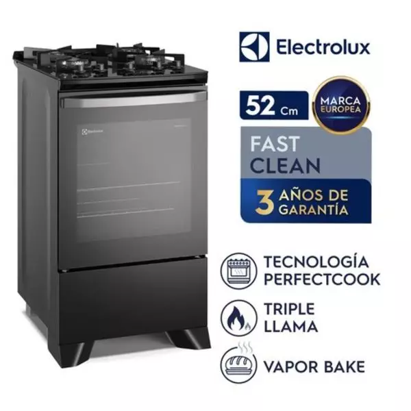 Cocina 4 Quemadores Negro con Mesa de Vidrio Electrolux (FE4GP) 2