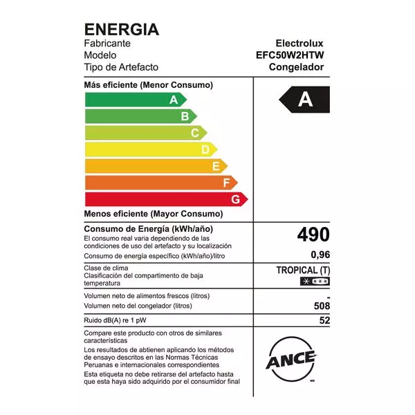 Congelador Horizontal 508 L Blanco (EFC50W2HTW) 5