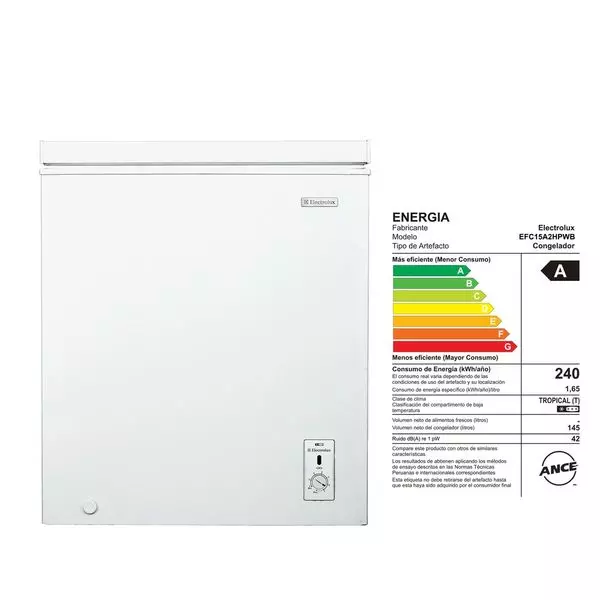 Congelador Horizontal Electrolux Cycle Defrost 145L Blanco (EFC15A2HPWB) 3