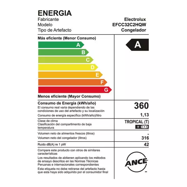 Congelador Horizontal Electrolux Cycle Defrost 316L Blanco (EFCC32C2HQW) 6