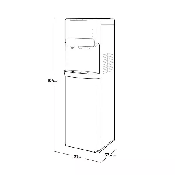 Dispensador de Agua Electrolux Botellón Oculto Gris ED30SR 7