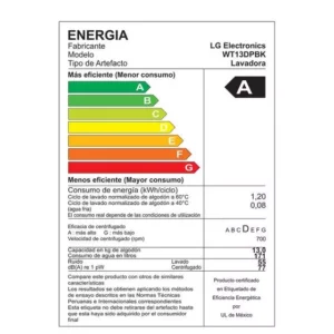 LAVADORA LG MODELO WT13DPBK 7