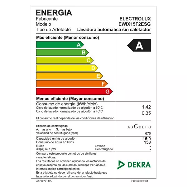 Lavadora Electrolux Carga Superior 15Kg Premium Care (EWIX15F2ESG) 10