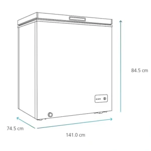 Mabe-Congelador-320Kg-Blanco-CHM430PB2-Isometrico