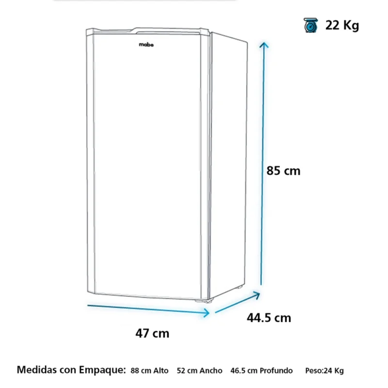 Mabe-Frigobar-93L-Inox-RMF04PRX0-Isometrico