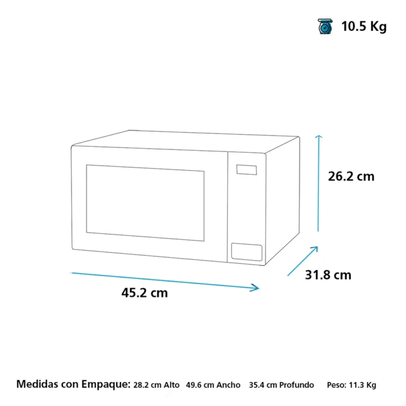 Mabe-Hornos-20L-Silver-HMM20PEG-Isometrico