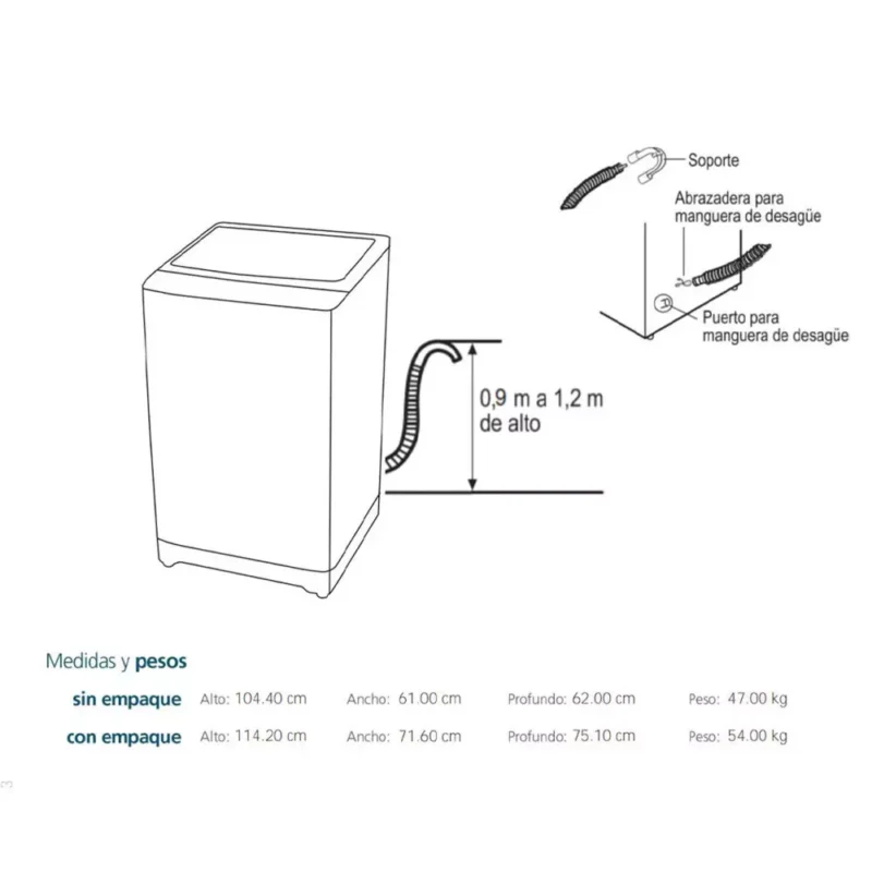 Mabe-Lavadora-Top-Load-16Kg-Diamond-Gray-LMA6120WDGBB0-Isometrico