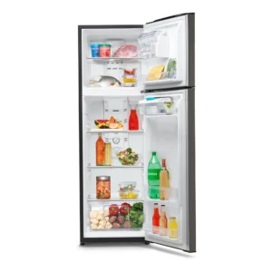 Mabe-Refrigerador-230L-Grafito-RMA230PJPG-Frente-Abierto-con-Producto