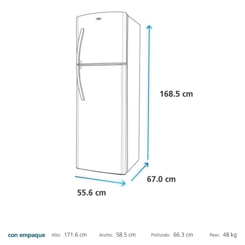 Mabe-Refrigerador-250L-Grafito-RMA250FVPG1-Isometrico