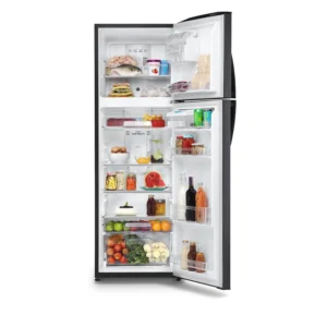 Mabe-Refrigeradores-313L-Black-RMA310FZPC-Frente-abierto-con-producto