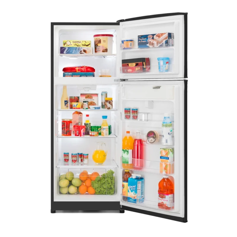 Mabe-Refrigeradores-390L-Grafito-RMC390FAPG-Frente-Abierto-con-Producto