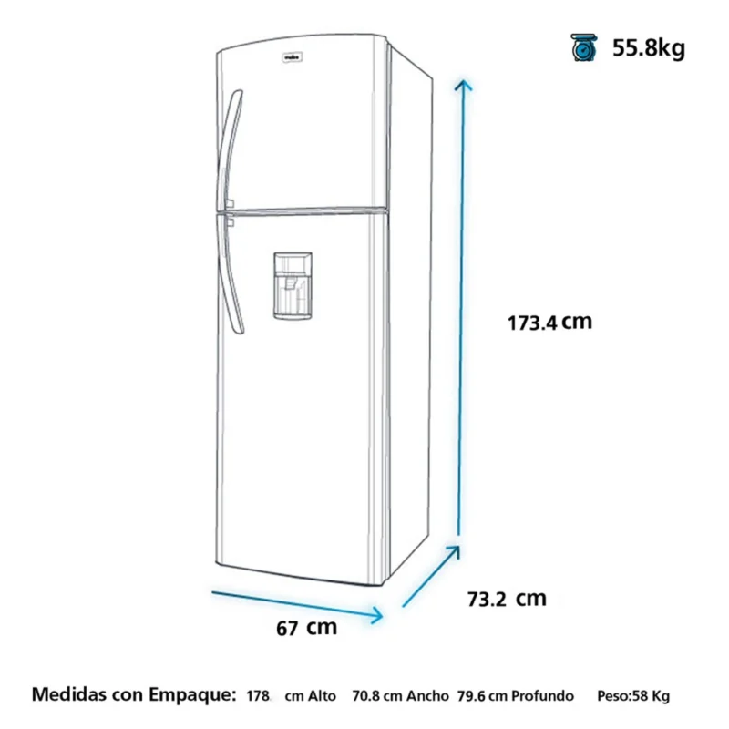 Mabe-Refrigeradores-390L-Grafito-RMC390FAPG-Isometrico