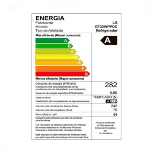 REFRIGERADORA LG MODELO GT32WPPDC 8