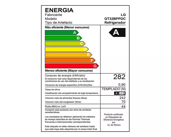 REFRIGERADORA MARCA LG MODELO GT32BPPDC 11