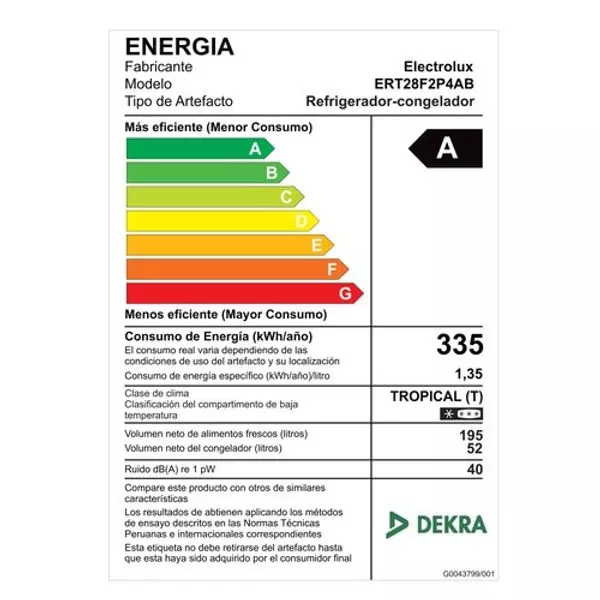 Refrigerador Electrolux Modelo ERT28F2P4AB 8