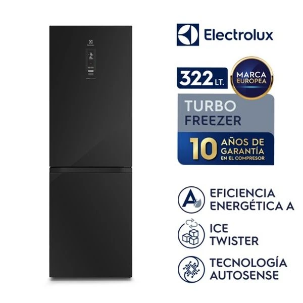 Refrigerador Electrolux No Frost Bottom Freezer 323Litros Negro (ERBB32N2HXB) 2