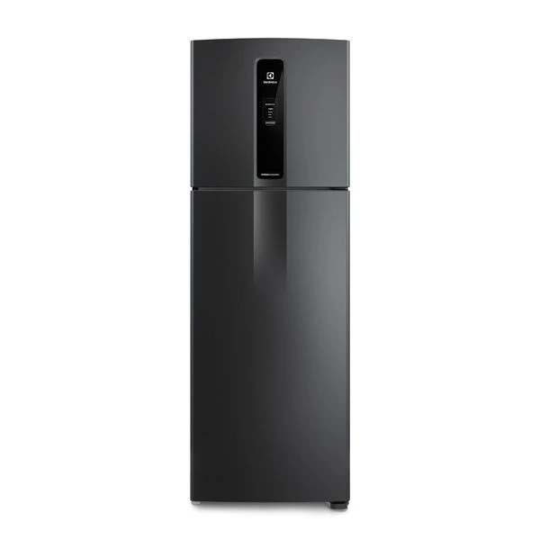 Refrigerador Electrolux Top Freezer IF43B con AutoSense Black Inox Look 390L 1