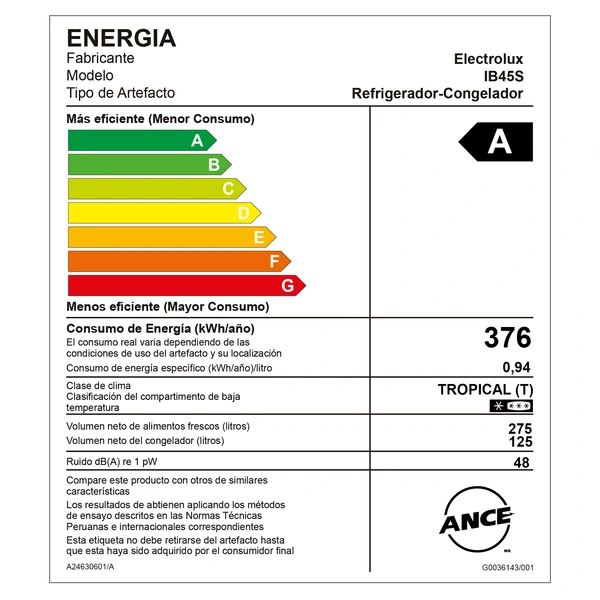 Refrigeradora Electrolux Bottom Freezer No Frost 400L Gris (IB45S) 5