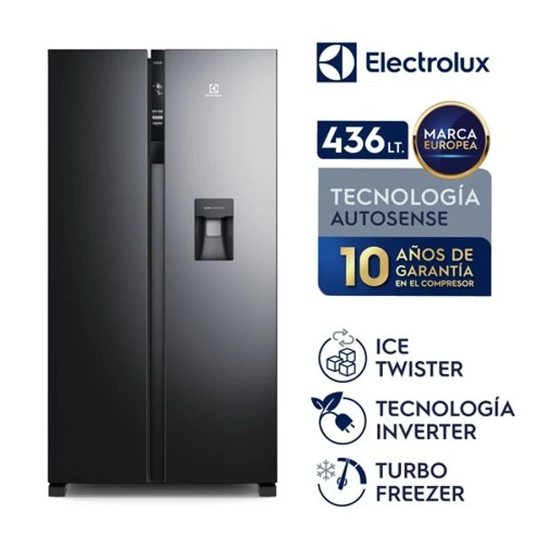 Refrigeradora Electrolux No Frost Side By Side Inverter 438L (ERS432HBWD) 2