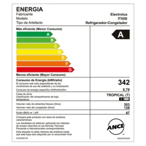 Refrigeradora Electrolux Top Mount 431L Efficient Inverter (IT55S) 8