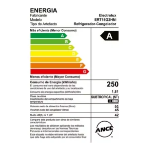 Refrigeradora Electrolux Top Mount Frost 138L Gris (ERT18G2HNI) 4