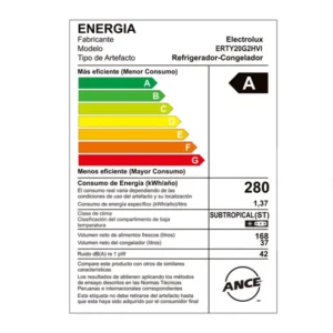 Refrigeradora Electrolux Top Mount Frost 205L (ERTY20G2HVI) 5