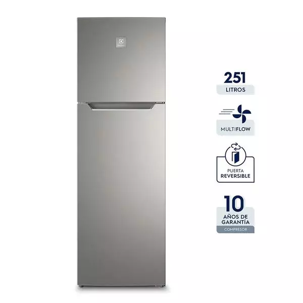 Refrigeradora Electrolux Top Mount No Frost 251L Gris (ERTS32G2HRS) 2