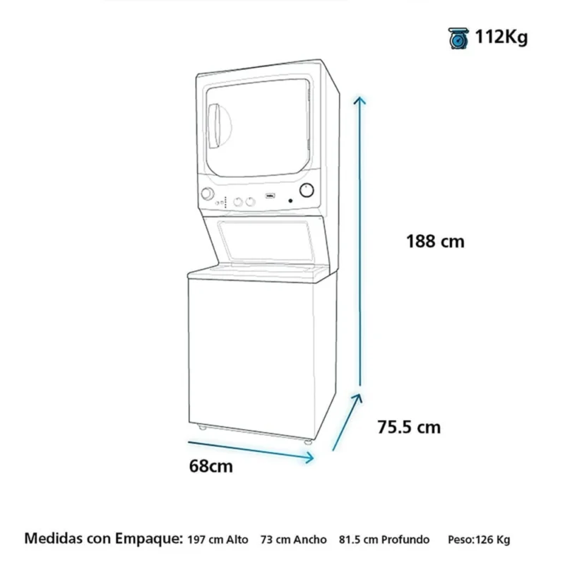 Centro de Lavado premium a gas de 20kg diamond gray mabe - CLPG70204DBB0 12