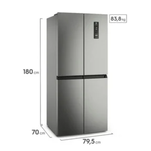 Refrigerador No Frost Bottom Multi Door Inverter 421 Litros Silver (ERQU40E2HWS) 4