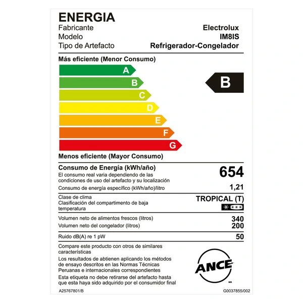 Refrigeradora Electrolux Frost Free 3 Puertas Efficient con AutoSense y Dispensador de Agua y Hielo 540 L color Inox Look1 (IM8IS) 13