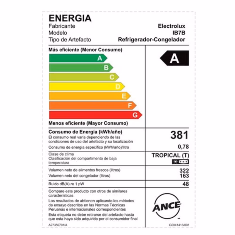 Refrigeradora Electrolux No Frost Bottom Freezer 490L (IB7B)