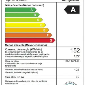 Frigobar Oster 125LT OSPMBME125BB 4