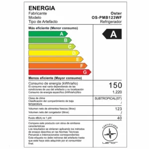 Frigobar de 123 Litros Oster OS PMB123WF 3