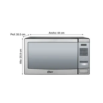 Horno Microondas Oster® de 20L con Panel Digital POGYME3703M Acero 3