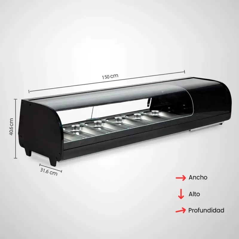 Vitrina Rrefrigerada Para Sushi Alfano STD-70