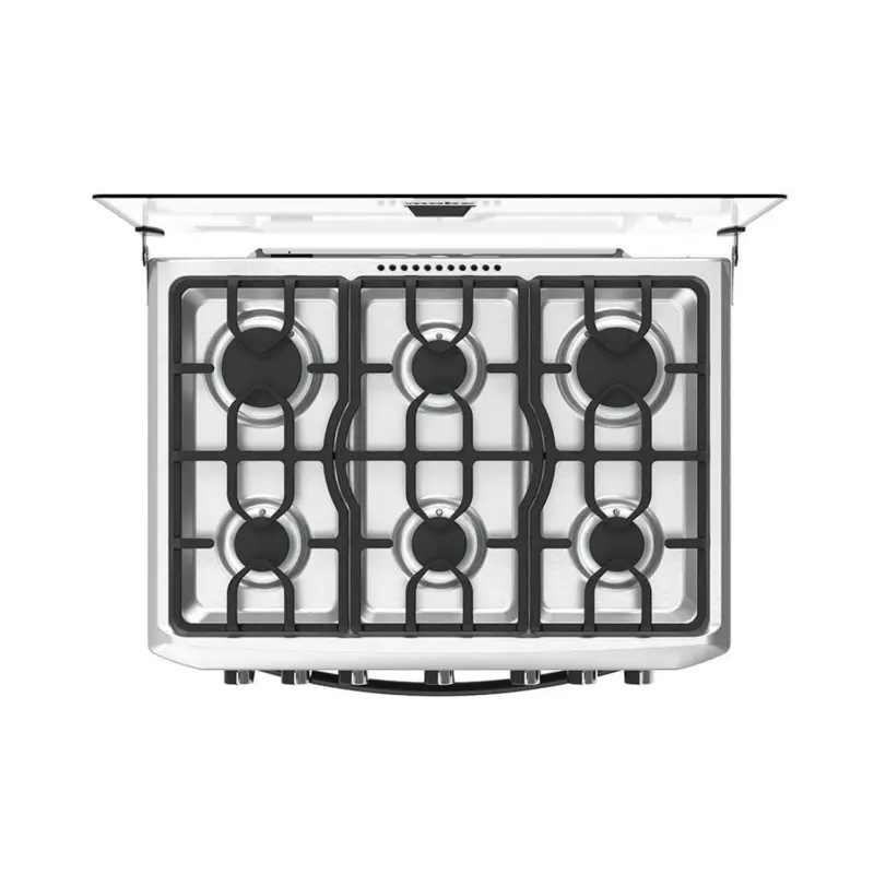 Cocina de piso a gas de 76 cm inox mabe - CMP7625FX0 2