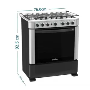 Cocina de piso a gas de 76 cm inox mabe - CMP7625FX0 3