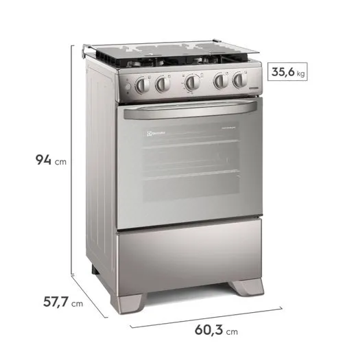 Cocina Electrolux 4 Quemadores Quemadores Efficient VaporBake y Triple Llama Silver FE4PMR 3