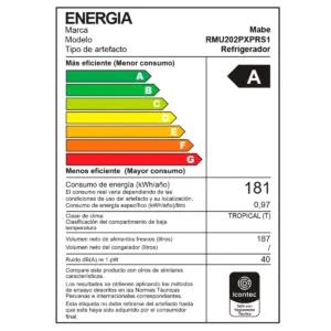 Refrigeradora Monopuerta 187 L Netos Inox Mabe - RMU202PXPRS1 5