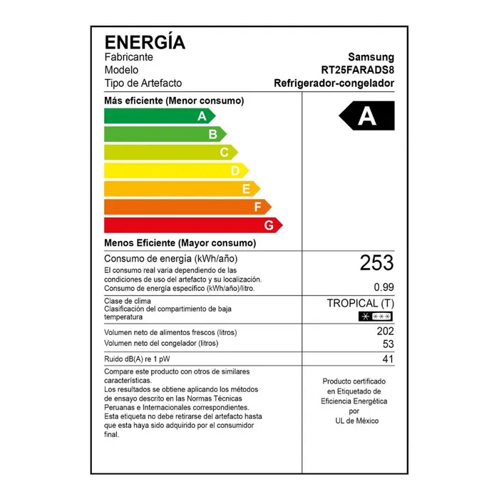 Refrigeradora Samsung 255LT RT25FARADS8 5