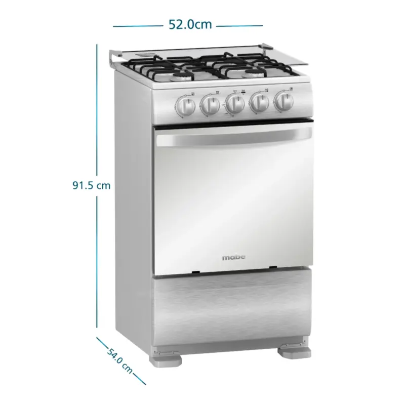 Cocina de Piso a Gas 52 cm Inox Mabe - TX5110P2 7 Cocina de Piso a Gas 52 cm Inox Mabe - TX5110P2 7