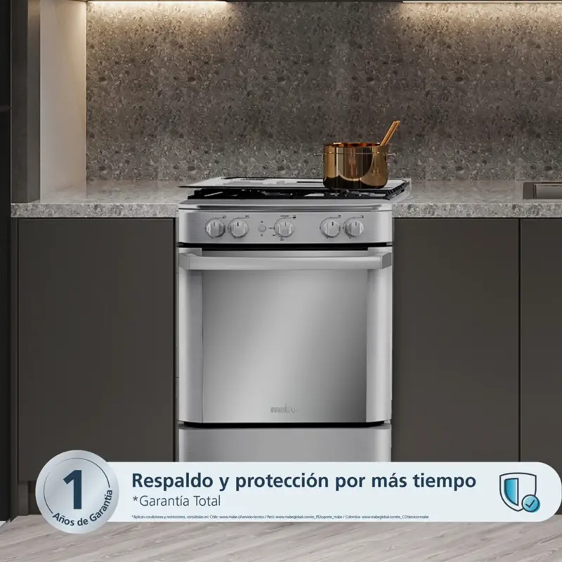 Cocina de Piso a Gas 60 cm Inox Mabe - CMP6040FX1 7 Cocina de Piso a Gas 60 cm Inox Mabe - CMP6040FX1 7