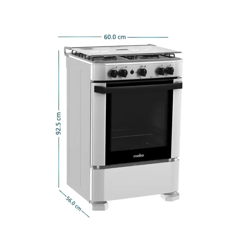 Cocina de piso a Gas 60 cm Silver Mabe - CMP6012AG1 5