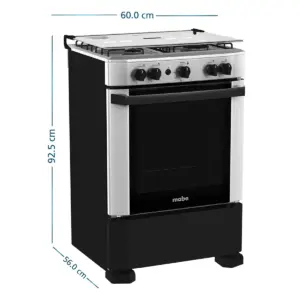 Cocina de piso a Gas 60 cm Silver Mabe - CMP6014AG1 5 Cocina de piso a Gas 60 cm Silver Mabe - CMP6014AG1 5