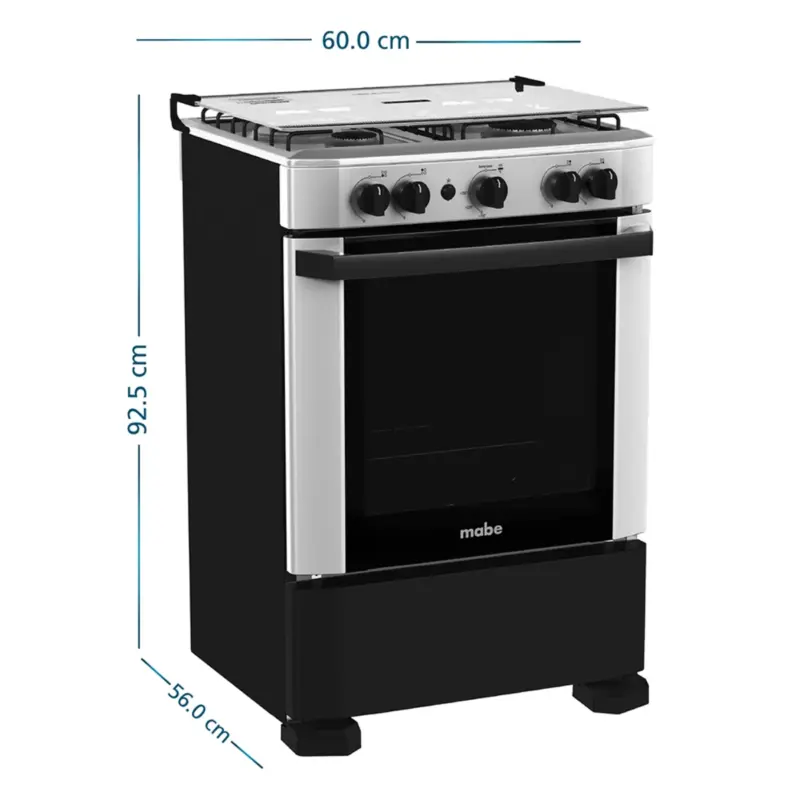 Cocina de piso a Gas 60 cm Silver Mabe - CMP6014AG1 5 Cocina de piso a Gas 60 cm Silver Mabe - CMP6014AG1 5