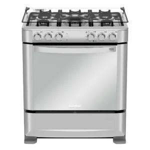 Cocina de piso a gas de 76 cm inox mabe - CMP7640FX0 2