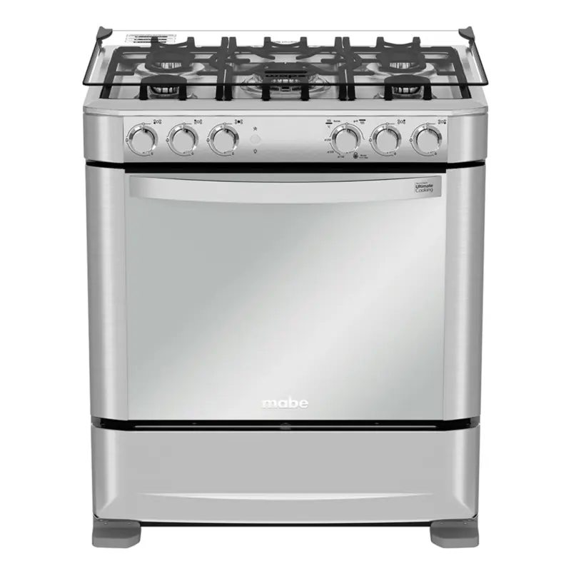 Cocina de piso a gas de 76 cm inox mabe - CMP7640FX0 2