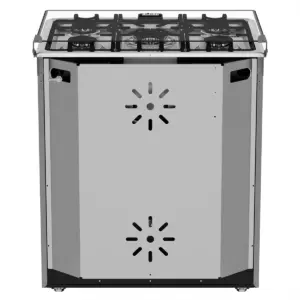 Cocina de piso a gas de 76 cm inox mabe - CMP7640FX0 5