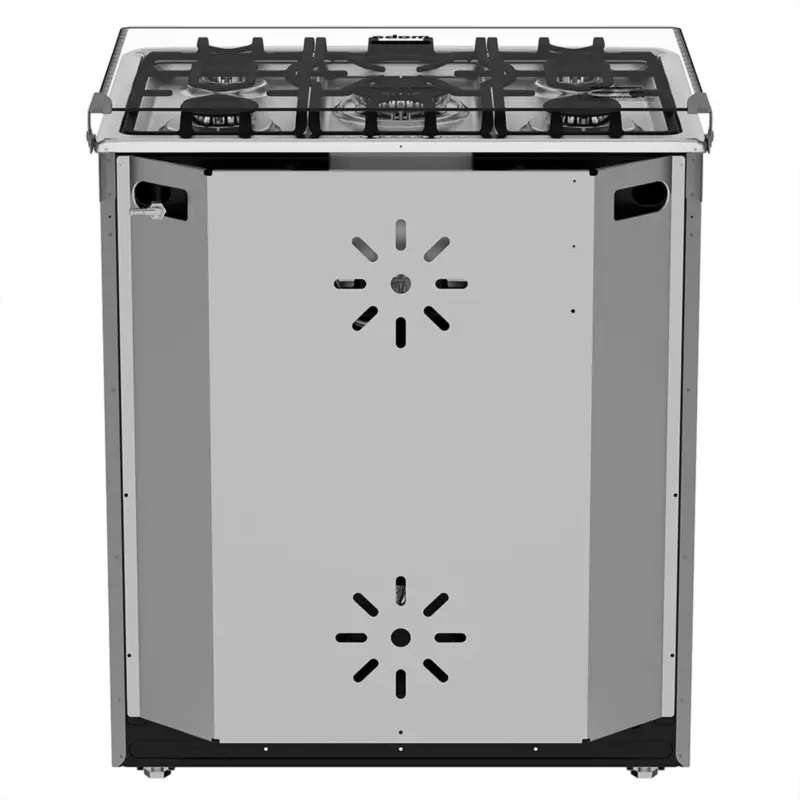 Cocina de piso a gas de 76 cm inox mabe - CMP7640FX0 5