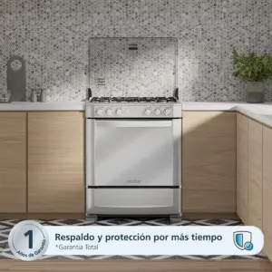 Cocina de piso a gas de 76 cm inox mabe - CMP7640FX0 7